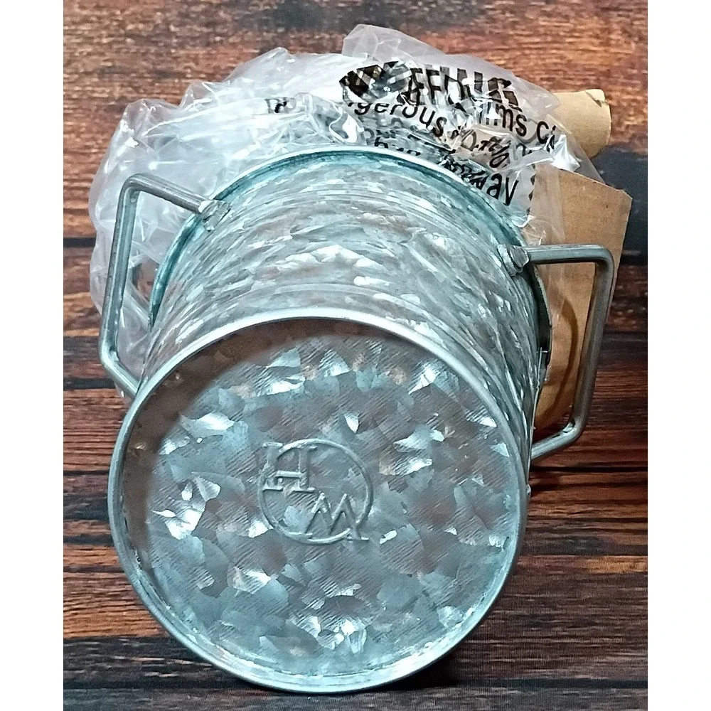 Walford Home Farmhouse Flower Pots Set of 3 Galvanized Steel Planters‎ WHG1902